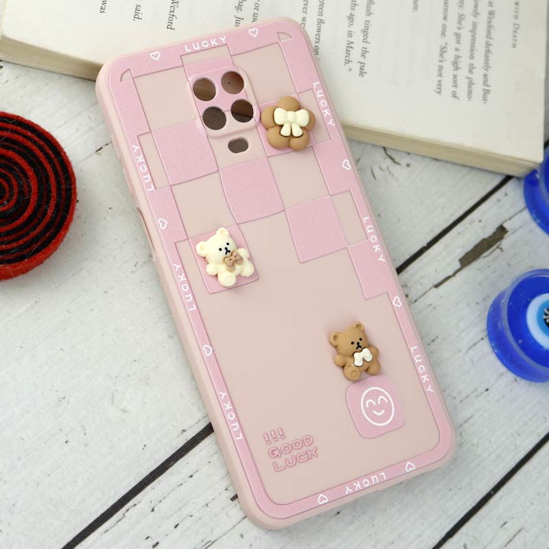 قاب سیلیکونی عروسکی محافظ لنزدار Xiaomi Redmi Note 9 Pro