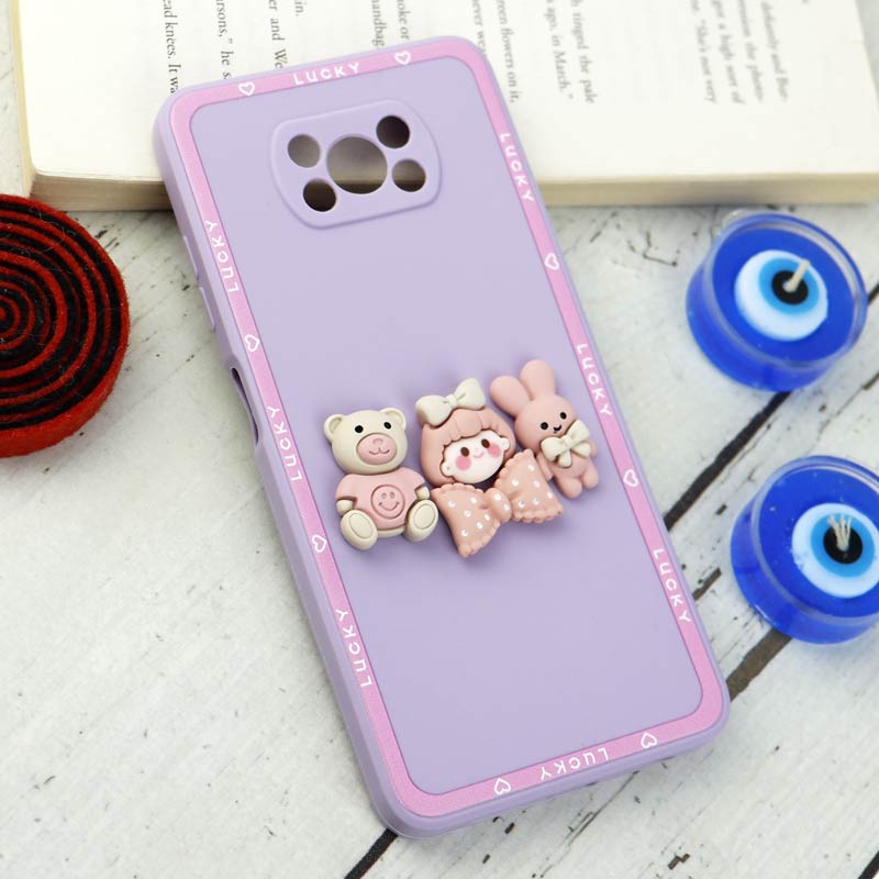 قاب سیلیکونی عروسکی محافظ لنزدار Xiaomi Poco X3