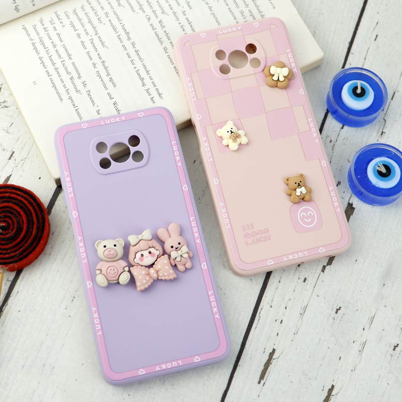 قاب سیلیکونی عروسکی محافظ لنزدار Xiaomi Poco X3