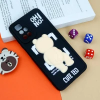 قاب سیلیکونی خرس TED محافظ لنزدار Xiaomi Redmi 10 مشکی