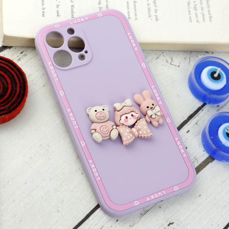قاب سیلیکونی عروسکی محافظ لنزدار iPhone 12 Pro Max