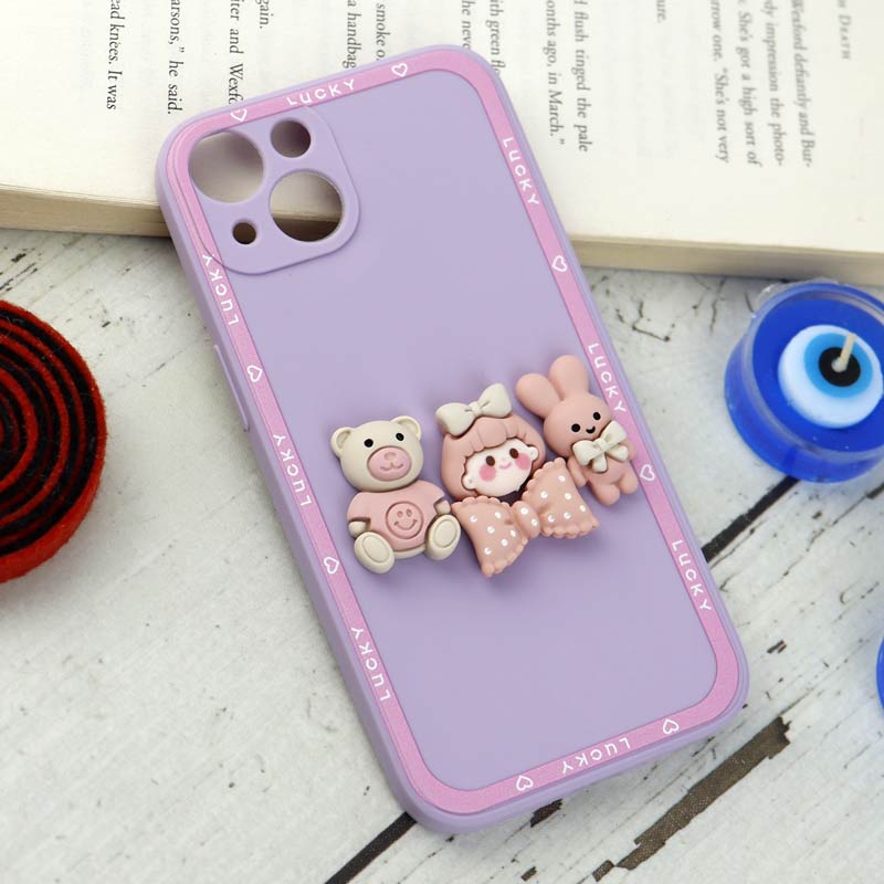 قاب سیلیکونی عروسکی محافظ لنزدار iPhone 13