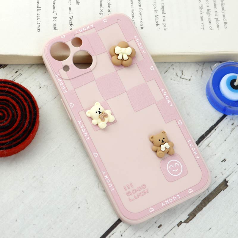 قاب سیلیکونی عروسکی محافظ لنزدار iPhone 13