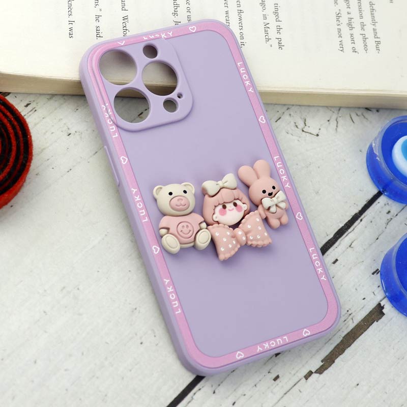 قاب سیلیکونی عروسکی محافظ لنزدار iPhone 13 Pro