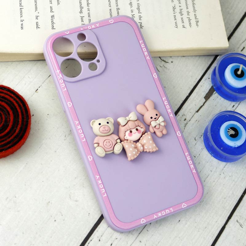 قاب سیلیکونی عروسکی محافظ لنزدار iPhone 13 Pro Max