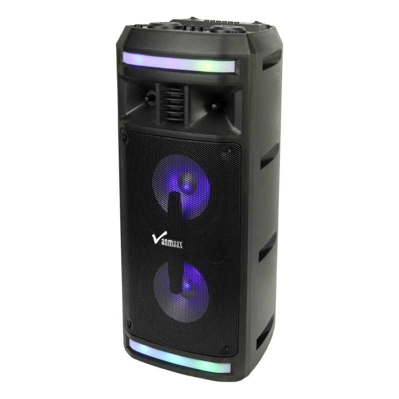 اسپیکر چمدانی بلوتوثی رم و فلش خور Vanmaax MAX-150 + میکروفون و ریموت کنترل