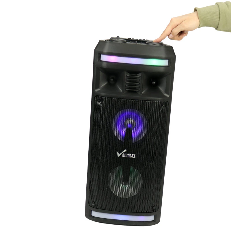 اسپیکر چمدانی بلوتوثی رم و فلش خور Vanmaax MAX-150 + میکروفون و ریموت کنترل