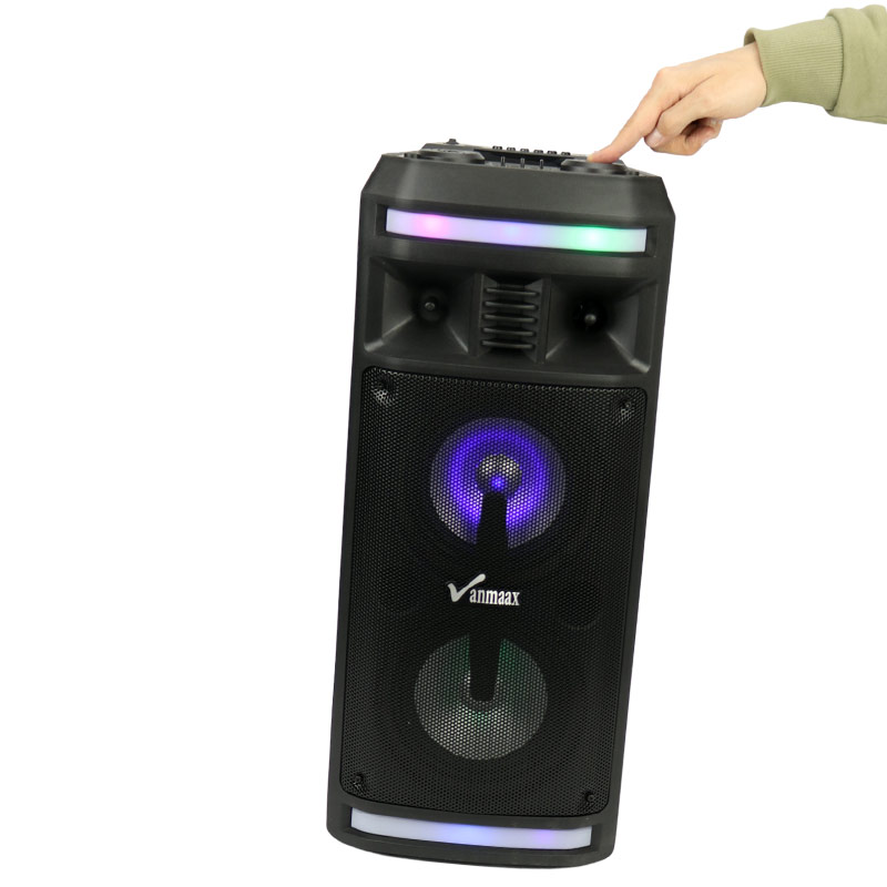 اسپیکر چمدانی بلوتوثی رم و فلش خور Vanmaax MAX-150 + میکروفون و ریموت کنترل
