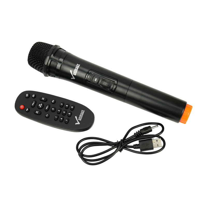 اسپیکر چمدانی بلوتوثی رم و فلش خور Vanmaax MAX-150 + میکروفون و ریموت کنترل