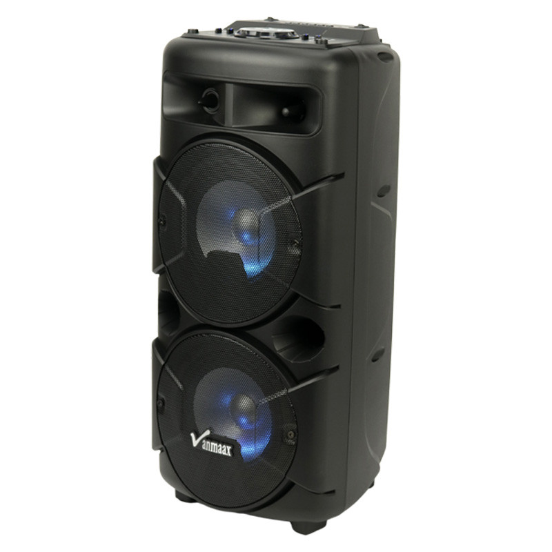 اسپیکر چمدانی بلوتوثی رم و فلش خور Vanmaax MAX-250 + میکروفون و ریموت کنترل