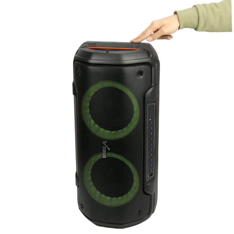 اسپیکر چمدانی بلوتوثی رم و فلش خور Vanmaax MAX-450 + میکروفون و ریموت کنترل