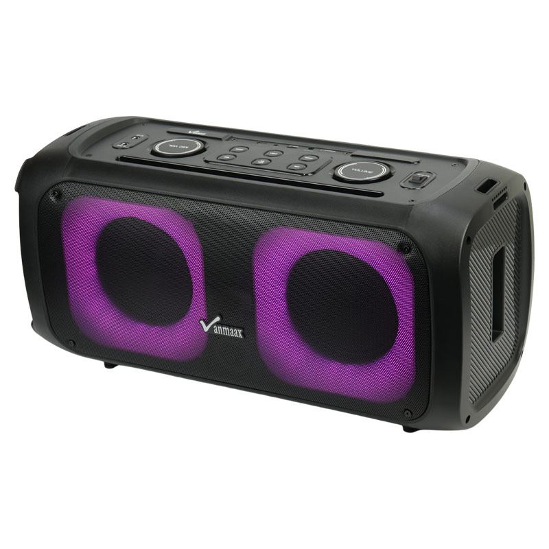 اسپیکر چمدانی بلوتوثی رم و فلش خور Vanmaax MAX-550 + میکروفون و ریموت کنترل