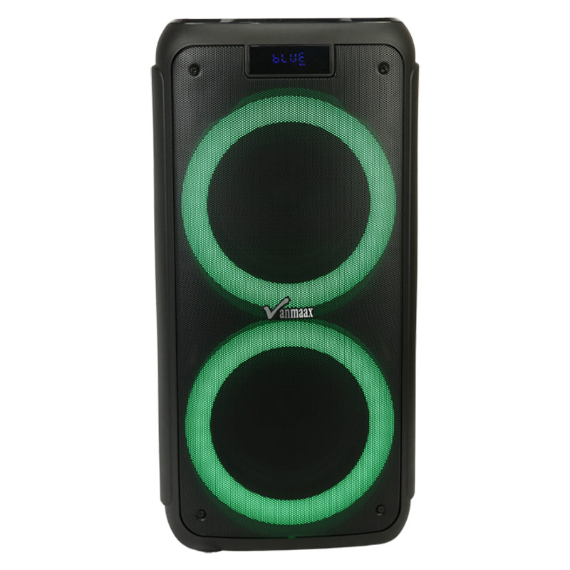 اسپیکر چمدانی بلوتوثی رم و فلش خور Vanmaax MAX-750 + میکروفون و ریموت کنترل