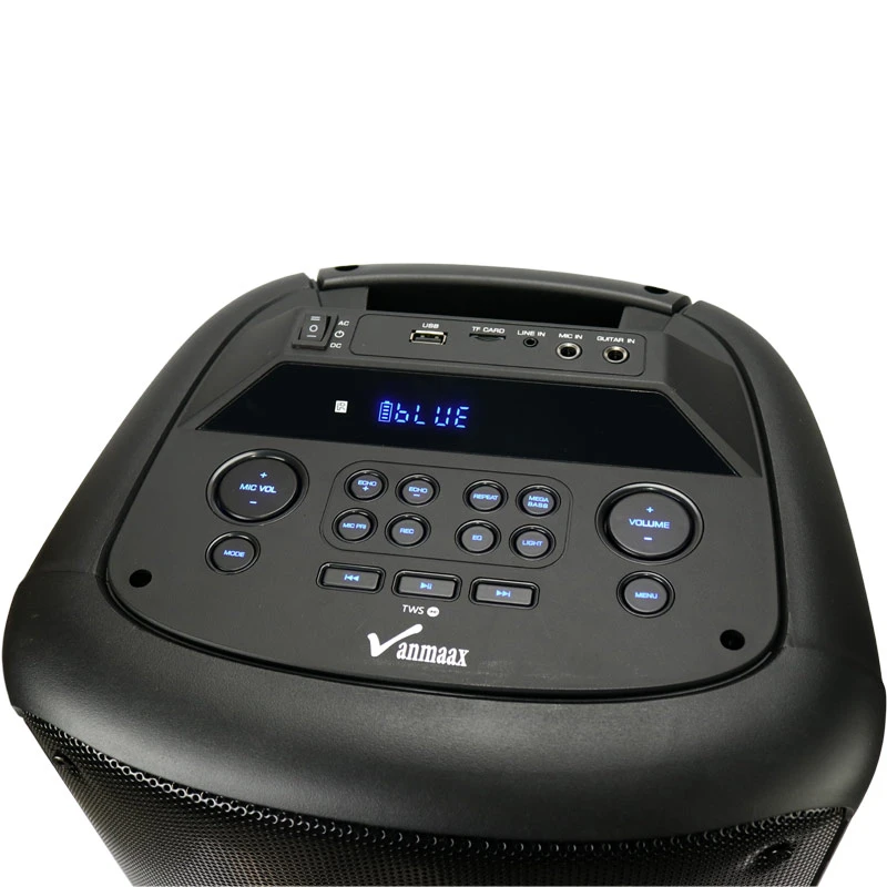 اسپیکر چمدانی بلوتوثی رم و فلش خور Vanmaax MAX-850 + میکروفون و ریموت کنترل