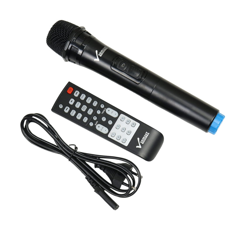 اسپیکر چمدانی بلوتوثی رم و فلش خور Vanmaax MAX-850 + میکروفون و ریموت کنترل