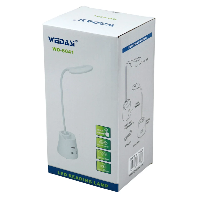 چراغ مطالعه شارژی ویداسی Weidasi WD-6041