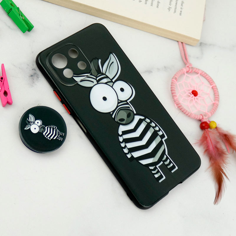 قاب فانتزی طرحدار محافظ لنزدار + پاپ سوکت Xiaomi Mi 11 Lite سری T