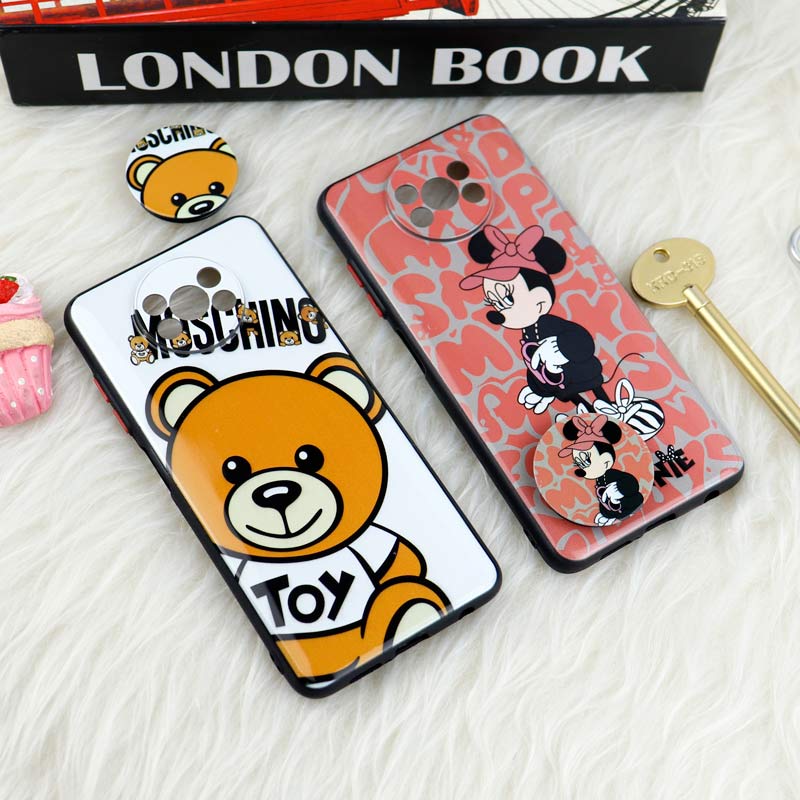 قاب فانتزی طرحدار محافظ لنزدار + پاپ سوکت Xiaomi Poco X3 سری T