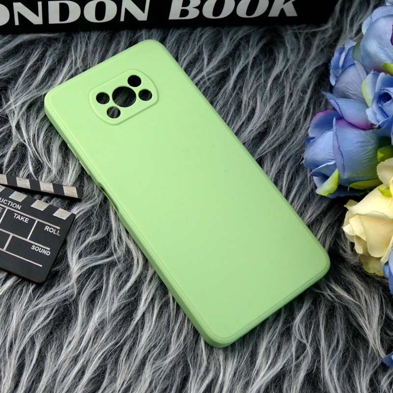 قاب طرح سیلیکونی داخل موکت محافظ لنزدار Xiaomi Poco X3