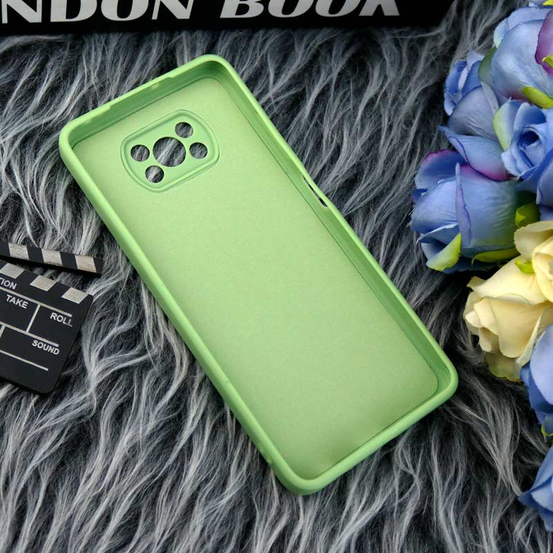 قاب طرح سیلیکونی داخل موکت محافظ لنزدار Xiaomi Poco X3