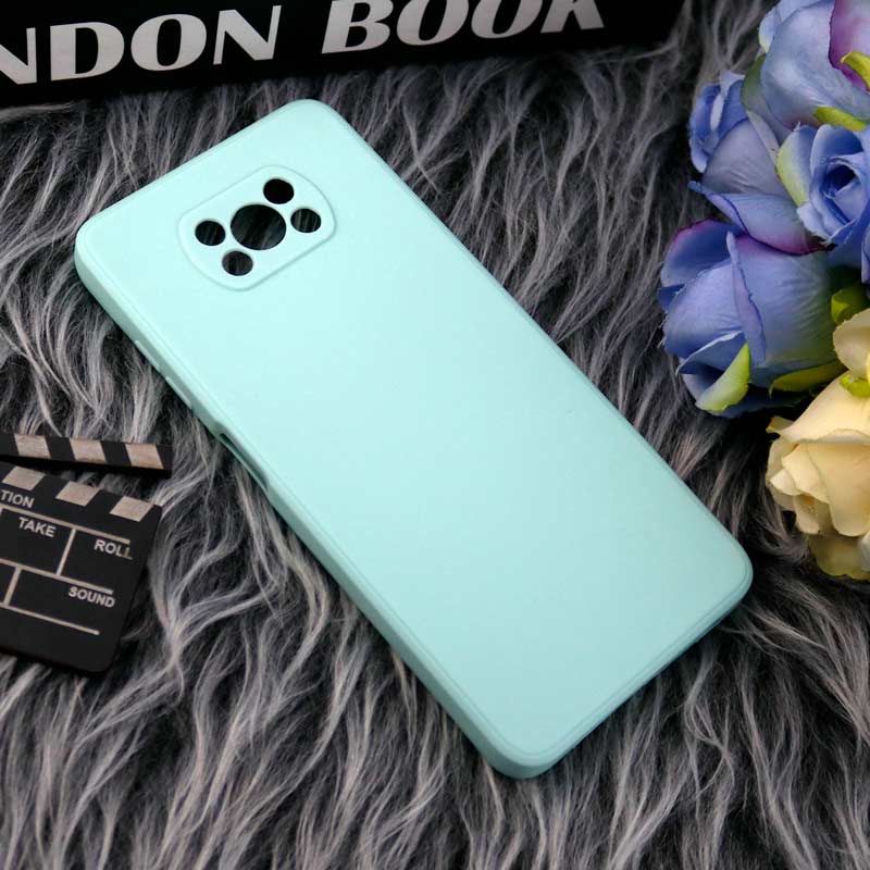 قاب طرح سیلیکونی داخل موکت محافظ لنزدار Xiaomi Poco X3