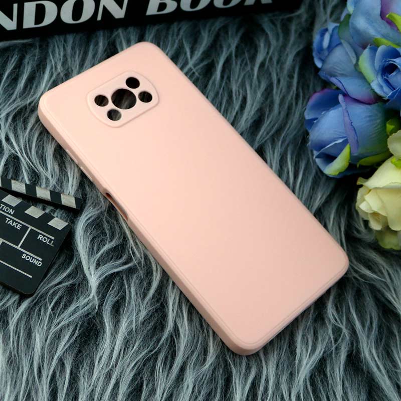قاب طرح سیلیکونی داخل موکت محافظ لنزدار Xiaomi Poco X3