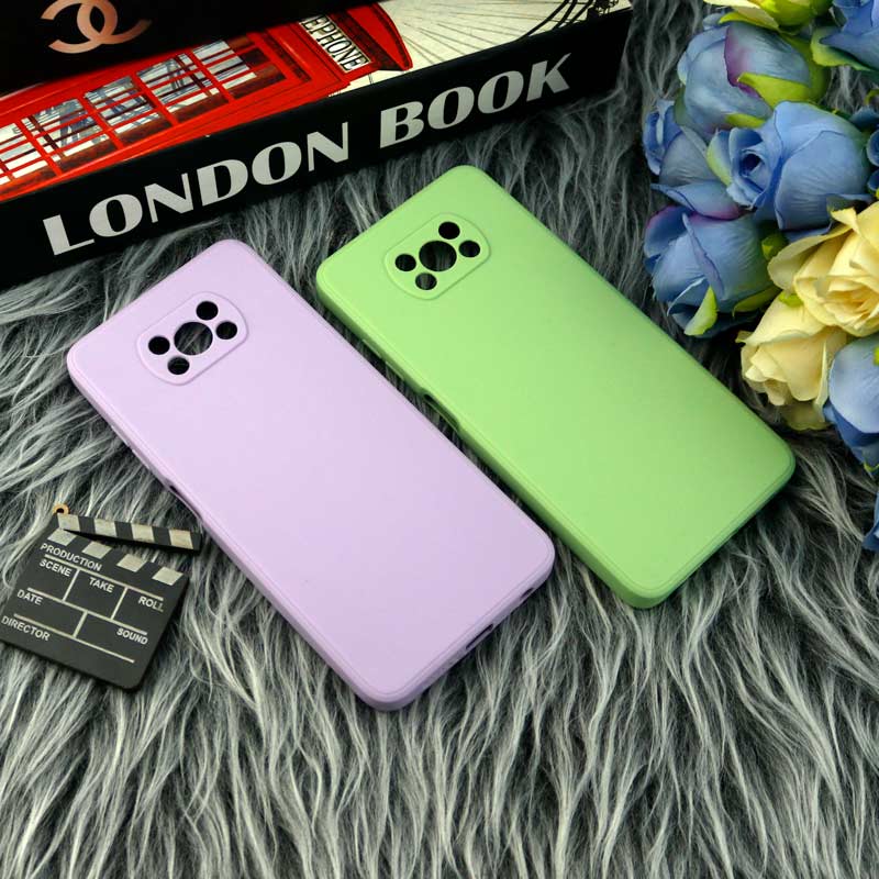 قاب طرح سیلیکونی داخل موکت محافظ لنزدار Xiaomi Poco X3