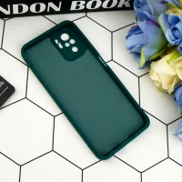 قاب طرح سیلیکونی داخل موکت محافظ لنزدار Xiaomi Redmi Note 10 4G / Redmi Note 10s