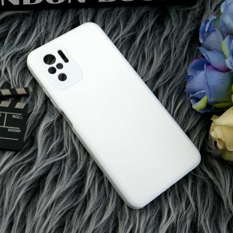 قاب طرح سیلیکونی داخل موکت محافظ لنزدار Xiaomi Redmi Note 10 4G / Redmi Note 10s
