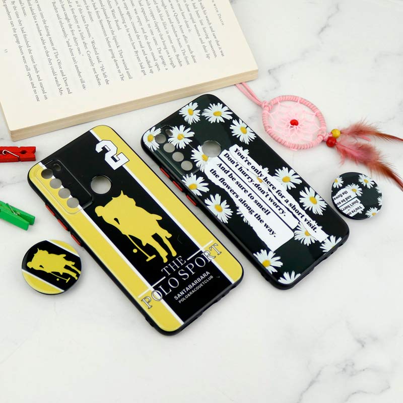 قاب فانتزی طرحدار محافظ لنزدار + پاپ سوکت Xiaomi Redmi Note 8 سری T