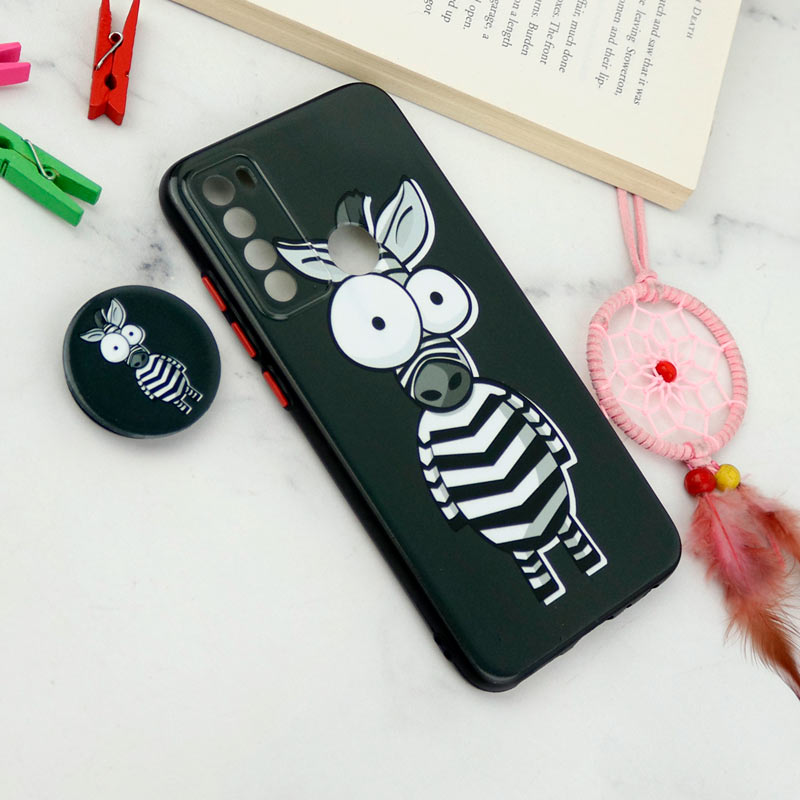 قاب فانتزی طرحدار محافظ لنزدار + پاپ سوکت Xiaomi Redmi Note 8 سری T