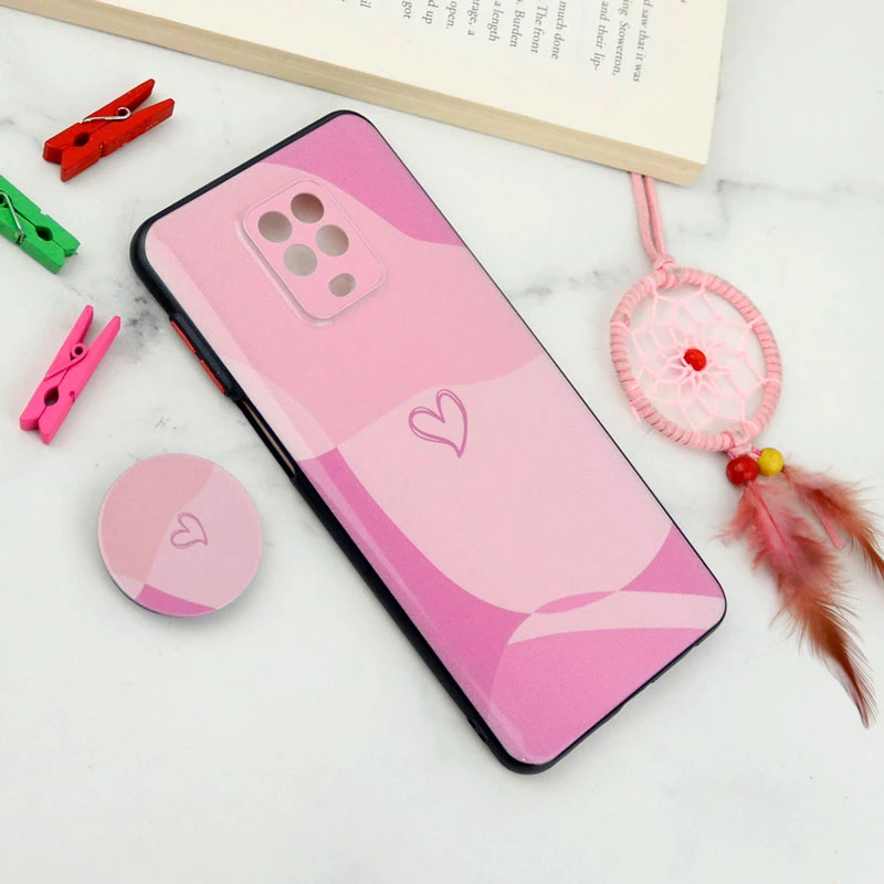 قاب فانتزی طرحدار محافظ لنزدار + پاپ سوکت Xiaomi Redmi Note 9s سری T