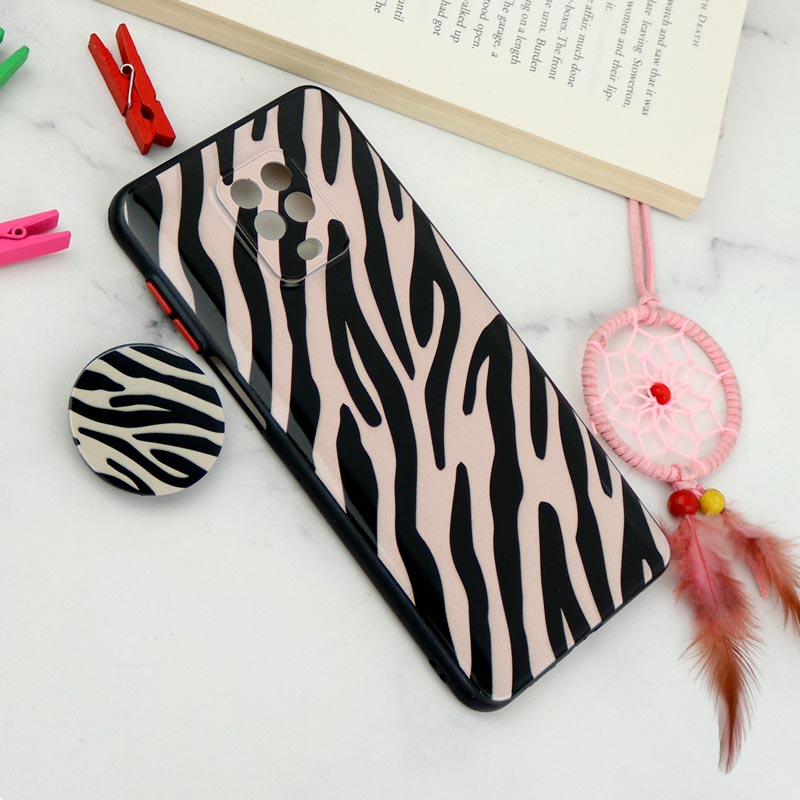 قاب فانتزی طرحدار محافظ لنزدار + پاپ سوکت Xiaomi Redmi Note 9s سری T
