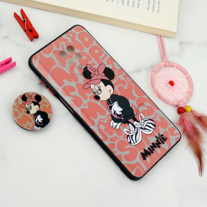 قاب فانتزی طرحدار محافظ لنزدار + پاپ سوکت Xiaomi Redmi Note 9s سری T