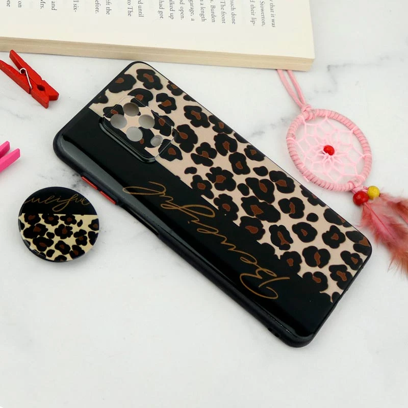 قاب فانتزی طرحدار محافظ لنزدار + پاپ سوکت Xiaomi Redmi Note 9s سری T
