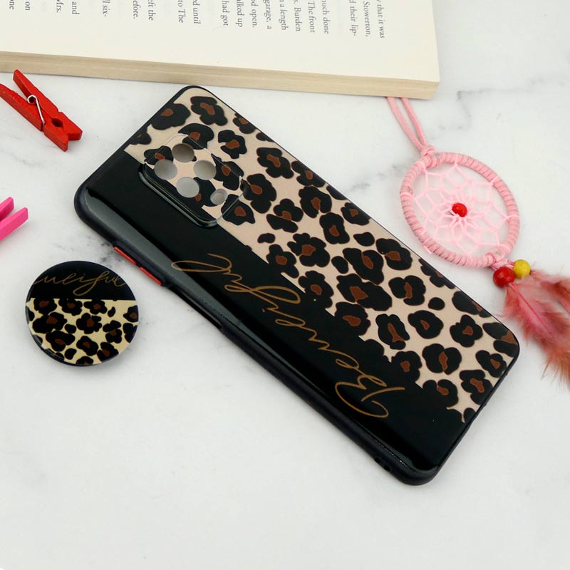 قاب فانتزی طرحدار محافظ لنزدار + پاپ سوکت Xiaomi Redmi Note 9s سری T