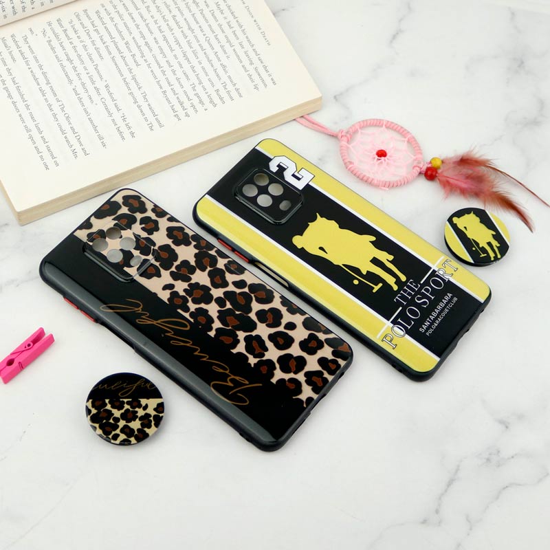قاب فانتزی طرحدار محافظ لنزدار + پاپ سوکت Xiaomi Redmi Note 9s سری T