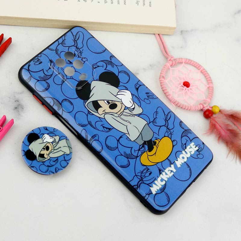 قاب فانتزی طرحدار محافظ لنزدار + پاپ سوکت Xiaomi Redmi Note 9s سری T