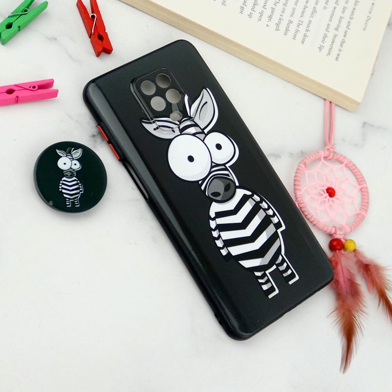 قاب فانتزی طرحدار محافظ لنزدار + پاپ سوکت Xiaomi Redmi Note 9s سری T