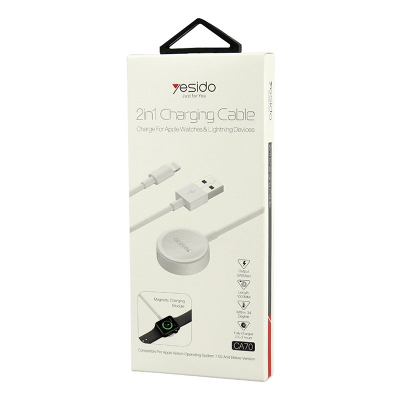 کابل دو سر آیفونی و مغناطیسی شارژ Yesido CA70 1m