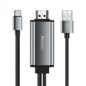 کابل تبدیل Type-C به HDMI 4k یسیدو HM02 طول 1.8 متر