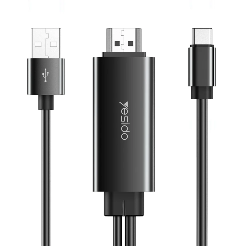 کابل تبدیل Type-C به HDMI 4k یسیدو HM03 طول 1.8 متر
