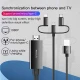 کابل تبدیل Lightning/MicroUSB/Type-C به HDMI یسیدو HM05 طول 1.8 متر