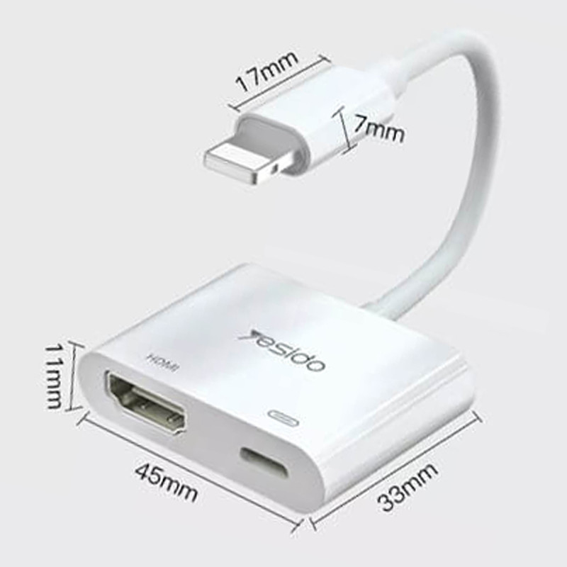 تبدیل Yesido HM06 Lightning To HDMI / Lightning