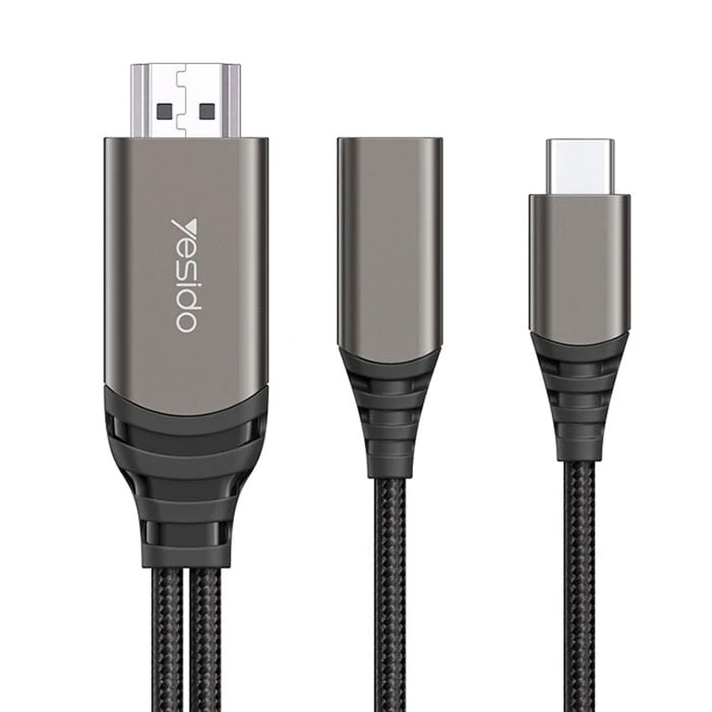 کابل تبدیل Type-C به HDMI 4k یسیدو HM07 طول 2 متر