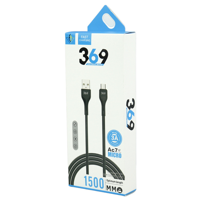 کابل میکرو یو اس بی فست شارژ Universal Brand 369 AC7 3A 1.5M