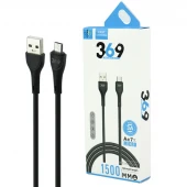 کابل میکرو یو اس بی فست شارژ 3 آمپر Universal Brand 369 AC7 طول 1.5 متر
