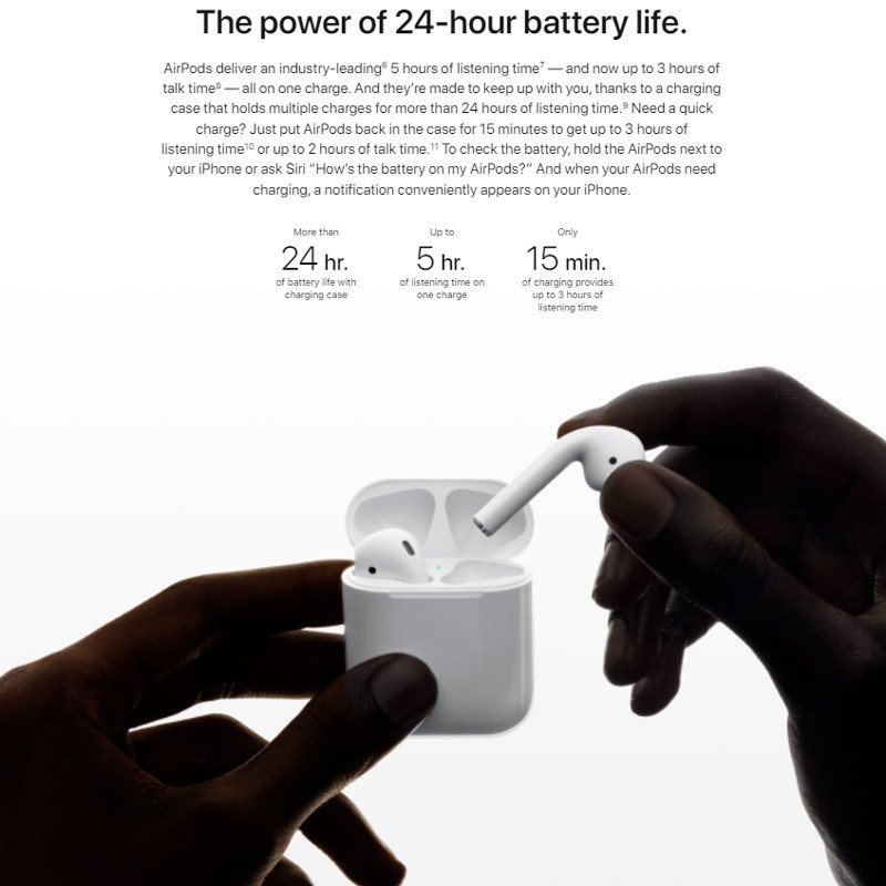 هندزفری بلوتوث دو تایی Apple AirPods 2