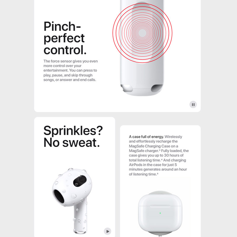 هندزفری بلوتوث دو تایی Apple AirPods 3