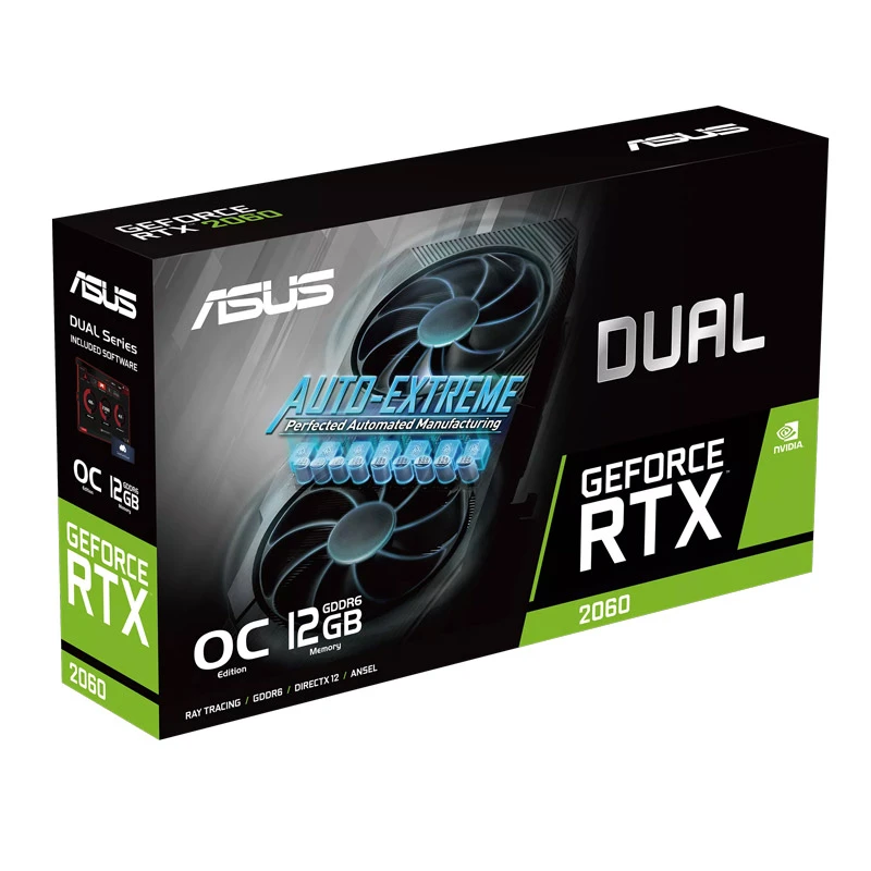 کارت گرافیک Asus Dual GeForce RTX2060 EVO OC 12G GDDR6 192Bit
